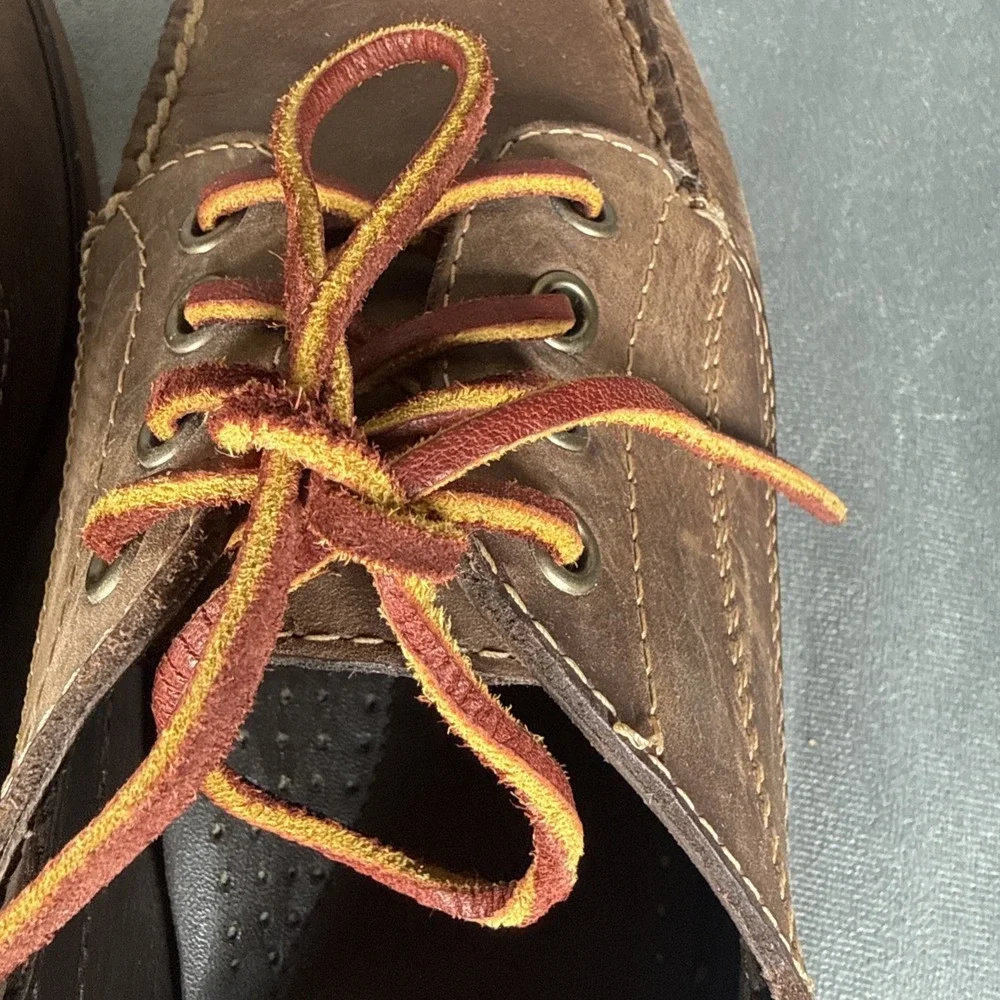 L.L.Bean Signature 281250 Blucher Boat Shoes Handsewn Leather Moccasins Mens 9.5